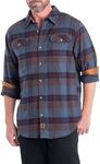 Legendary Whitetails Men's Legendary Flannel Shirt, Active Cobalt Carbon Plaid, Medium