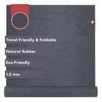 Manduka eKO SuperLite Yoga Mat 71" - 1.5mm | Natural Rubber | Foldable & Travel Friendly | Soft Textured Surface | Eco-friendly | 71 x 24 inches | Charcoal