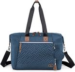 Dikaslon Diaper Bag Tote, Large Travel diaper tote for Mom and Dad, Multifunction baby tote bag for Boys and Girls with Pacifier Case and Changing Pad, Navy Blue