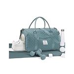 Gym Bag Womens Mens with Shoes Compartment and Wet Pocket,Travel Duffel Bag for Women for Plane,Sport Gym Tote Bags with Toiletry Bag,Waterproof Weekend Overnight Bag Carry on Bag Hospital Holdalls