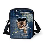 Belidome Cute Cat Girls Crossbody Bags Mini Messenger Bag for Travel/Shopping/Hiking/Outdoors