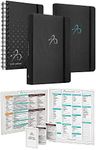 Bright Line Eating Bundle | Includes BLE Official Food Journal (Black), Gratitude Journal, 5 Year Journal, Grocery Shopping List, Food Plan Magnet & Food Plan Pocket Guide