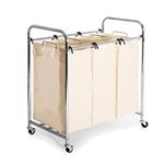 Seville Classics Laundry Sorter, Stainless Steel, Bianco, 76,2 x 45,7 x 83,4 cm (L x W x H)