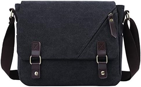 Eshow borsa a tracolla da uomo di tela messenger stile retro'per l'uso quotidiano della scuola outdoor Trekking