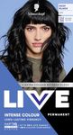 Schwarzkopf LIVE Intense Colour 099 Deep Black, Long-lasting Permanent Black Hair Dye, With Extra Colour Refresh Gloss