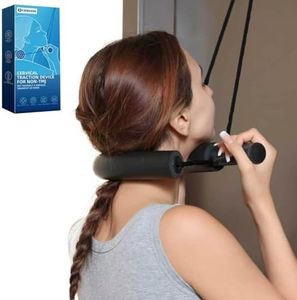 Comness Cervical Neck Traction Device for Home Use, Adjustable Neck Stretcher Strap Over Door for Pain Relief and Spinal Decompression, Restore Natural Curve of The Neck