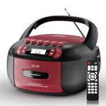 Kuephom CD Player Boombox with Cassette Player, Bluetooth, FM/AM and Remote