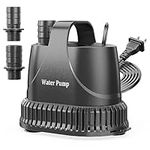 470 GPH Submersible Water Pump, Insputer High-Lift Aquarium Pump(1800L/H, 25W), Fountain Pump with 6.5ft Power Cord for Fish Tank Small Ponds, Saltwater, Freshwater