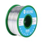 SainSmart 1mm Lead Free Solder Wire with Rosin2 Sn97 Cu0.7 Ag0.3, Tin Wire Solder for Electrical Soldering (100g /0.22lbs)