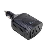 Amazon Basics 75W Car Power Inverter 12V to 110V for Vehicles, Black