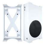 Q-View Xbox Series S Wall Mount Bracket By Q-View - NV-2000W - Secure Under Desk Mounting - Signature X Design - Mounting Kit Supplied - Made In UK - Plastic - White