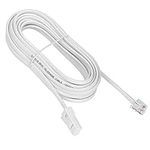 G-PLUG 3m Long BT Telephone Cable to RJ11 ADSL Modem Male – 2 Wires 6P2C White Extension Lead for Landline, Modem, Fax, Dial-up, Sky