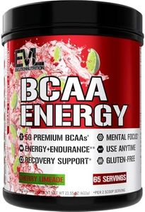 Evlution EVL BCAAs Amino Acids Powder - BCAA Energy Pre Workout Powder for Muscle Recovery Lean Growth and Endurance - Rehydrating Post Workout Recovery Drink with Natural Caffeine - Cherry Limeade