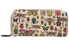 SwankySwans Borella Butterfly and Bugs Large Zip Wallet