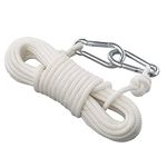 BanYakong Clothesline Clothes Drying Rope Portable Travel Clothesline Adjustable for Indoor Outdoor Laundry Clothesline, Perfect Windproof Clothes Line, Hanger for Camping Travel & Home Use(White)