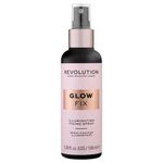 Makeup Revolution Glow Fix, Illuminating Fixing Spray For Longer Lasting Makeup, 100ml