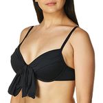 La Blanca Women's Island Goddess Wrap Underwire Push Up Bikini Swimsuit Top, Black, 6