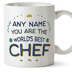 MUGFFINS Personalised Mug for Chef - in English - World's Best - Funny Custom Gift for Colleagues - Ceramic 11oz Mug