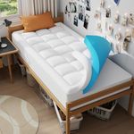 ELEMUSE Memory Foam Mattress Topper with Fluffy Pillow Top Cover, Mattress Topper Small Double Bed for Back Pain Relief, with OEKO-TEX & CertiPUR-US (Small Double Size-120x190cm)