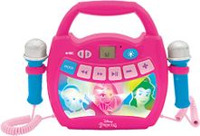 Lexibook, Disney Princess, Portable karaoke digital player for kids, Microphones, Light effects, Bluetooth®, Record and voice changer functions, Pink, MP320DPZ