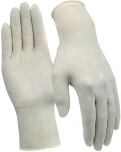 SLICK KIT Disposable Latex Gloves with Emollient-enriched Coating Inside, 5Mil Powder-Free Industrial Gloves, Non-Sterile (Medium/8 (Pack of 1000))