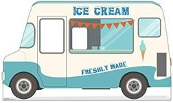 Cardboard People Ice Cream Truck Stand-in Life Size Cardboard Cutout Standup