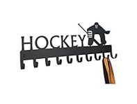 Ice Hockey Goalie Sports Medal Hanger Display - 14.5 inches with 10 Hooks - Made in The USA