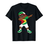 Dabbing Boy Guyanese Guyana Flag Kids Dab Dance T-Shirt