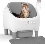 Citylife Automatic Cat Litter Box with APP Control, Extra Large Self Cleaning Litter Box for Multiple Cats, Open-Top Odor-Free Electric Kitty Litter Boxes, Safety Sensors Includes Trash Bags