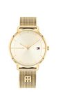 Tommy Hilfiger Analogue Quartz Watch for Women with Gold Colored Stainless Steel mesh Bracelet - 1782286