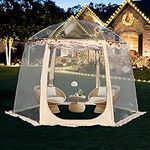 Bubble Clear PVC Tent for Outdoor Dining Igloo PVC Tent Oversize Protection from Cold, Wind and Snow for Outdoor, Backyard, Patios, Screen House Room 4-6 Person