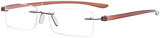 Eyekepper Small Lenes Rimless Reading Glasses Women - Frameless Reader Eyeglasses for Men Reading