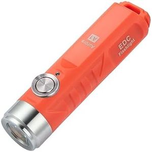 RovyVon A1 USB C Rechargeable Keychain Flashlight 650 Lumens Super Bright Outdoor Mini Keychain EDC Flashlights for Everyday Carry, Camping, Thanksgiving(Orange)