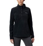 Columbia Women's Benton Springs 1/2 Snap Pullover, Fleece Pull Over, Black, Size XXL