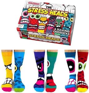 United Oddsocks - Calcetines térmicos para hombres 6 - Modelo: The Stress Heads, colorido, Talla: 39-46