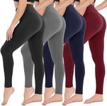 CAMPSNAIL 4 Pack High Waisted Leggi