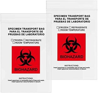 GPI - 4" X 6" 100 Pack, Biohazard Specimen Zip Bags, 2 Mil Thick, For Your Laboratory Or Health Care Facility Samples.