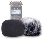 DR05X Windscreen Muff and Foam for DR-05X DR-05 Mic Recorders, DR05X Indoor Outdoor Microphone Wind Screen by YOUSHARES (2 PACK)