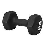 New Balance Dumbbells Hand Weights (Single) - Neoprene Exercise & Fitness Dumbbell for Home Gym Equipment Workouts Strength Training Free Weights for Women, Men (20 Pound), 20lb