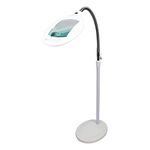 Neatfi Elite HD Bifocals Super LED Magnifying Floor Lamp, 3 Diopter/12 Diopter Magnifier Glass Lens, Adjustable Gooseneck, 6000-7000K Color Temperature with UK Plug & 42pcs SMD LED (White)