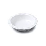 WM Bartleet & Sons 1750 T430 Crinkle Rim Pie Dish, White, 16cm