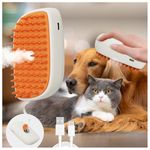 Cat Steam Brush: Spritz Defur Comb Cats 3 in 1 Steamy Massager Misty Grooming Cleaner Dogs Animal Steamer Shedding Cleaning Pets Spray Care Spa Supplies Water Brushes Indoor for Long Hair Removal Tool