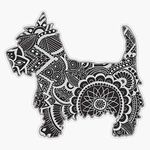 Westie Zentangle Vinyl Waterproof Sticker Decal Car Laptop Wall Window Bumper Sticker 5"