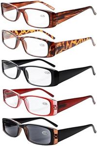 Eyekepper 5-Paia cerniere a molla Rettangolare occhiali da lettura e da sole+2.75