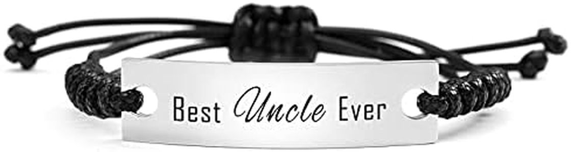 Best Uncle Ever Gifts from Niece Nephew, Adjustable Bracelet to My Uncle for Men Father's Day Birthday jewelry