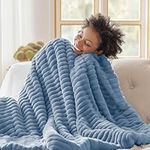 Bedsure Fleece Blanket Sofa Throw - Versatile Blanket Fluffy Soft Throw for Bed and Couch