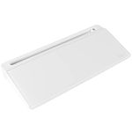 VIVO Glass 16 x 7 inch Dry Erase Board with Storage, Desktop Whiteboard Organizer with Hidden Compartments and Device Slot, DESK-WB16A