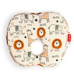 LuvLap Premium New Born Baby Head Shaping Pillow with Memory Foam, 24 cm X 21 cm X 4 cm, Apple Shape (Ergonomic Design), Animal Print (Orange) Baby Pillow to Prevent Flat Head Syndrome, 0m+