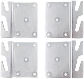 TTZEZE Wood Bed Rail Hook Plates, Heavy Duty Bed Frame Replacement Parts,Iron Metal Hardware Claw Hook Plate for Headboard Footboard Wooden Frame,Bed Rail Fitting Bracket with Mounting Screws,2 Pair