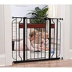 Regalo Home Accents Metal Walk-Through Safety Gate, Black